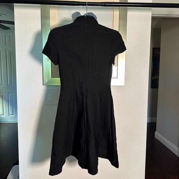 Killstar Regiment Skater Mini Dress in Black - Picture 3 of 5